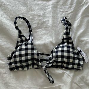 NWT Jcrew Gingham bikini top